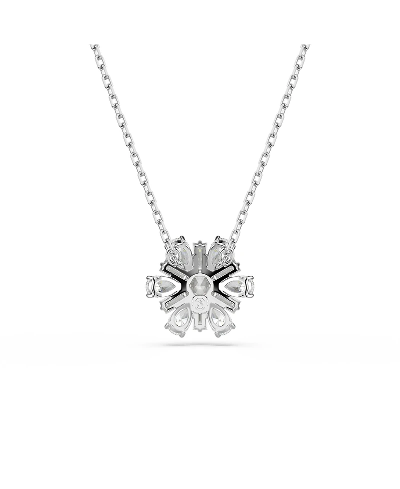 Swarovski Snowflake White Rhodium Plated Idyllia Pendant Necklaces