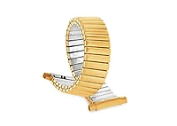 Speidel Men's Twist-o-Flex 16-22MM Adjustable End Bands Gold- Xl, Straight End