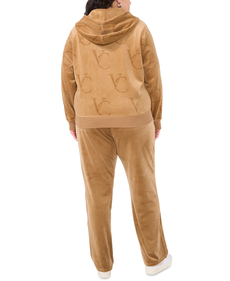 Vince Camuto Plus Velour Drawstring-Waist Straight-Leg Pants, Created for Macy's