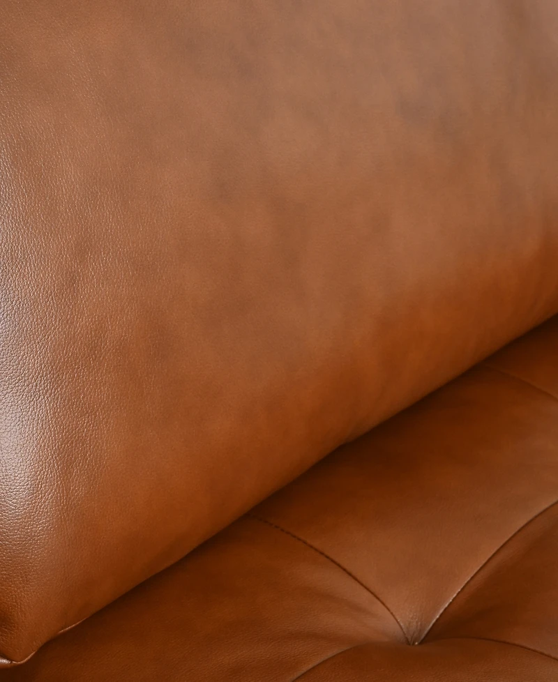 Abbyson Living 81" Mid-Century Leather Armchair