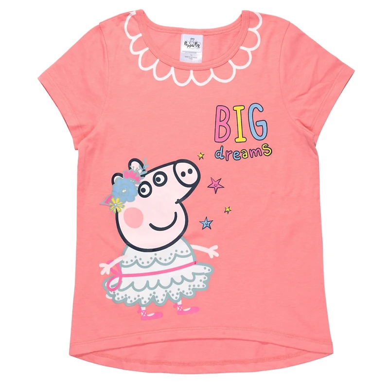 Peppa Pig Girls 3 Pack T-Shirts