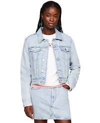 Tommy Jeans Women's Izzie Slim-Fit Distressed Denim Jacket