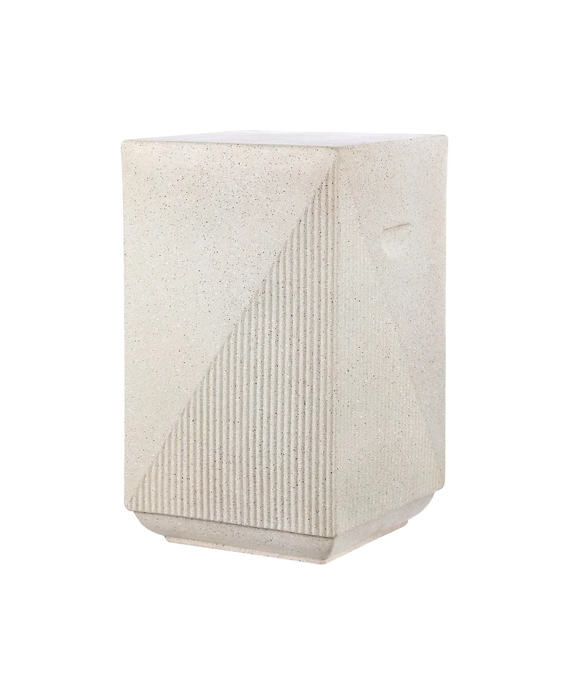 Jonathan Y Adrian 20.75" Contemporary Minimalist Square Indoor/Outdoor Accent Table, Pink Terrazzo