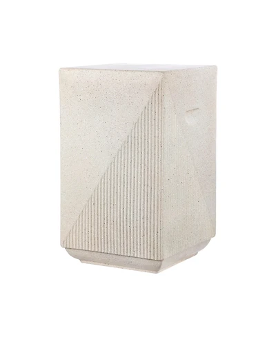 Jonathan Y Adrian 20.75" Contemporary Minimalist Square Indoor/Outdoor Accent Table, Pink Terrazzo
