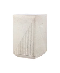 Jonathan Y Adrian 20.75" Contemporary Minimalist Square Indoor/Outdoor Accent Table, Pink Terrazzo