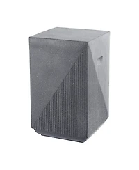 Jonathan Y Adrian 20.75" Contemporary Minimalist Square Indoor/Outdoor Accent Table, Pink Terrazzo