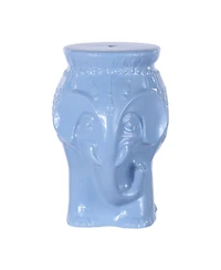 Jonathan Y Orla 18.5" Modern Bohemian Elephant Ceramic Garden Stool, Yellow