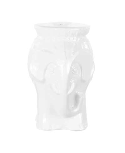 Jonathan Y Orla 18.5" Modern Bohemian Elephant Ceramic Garden Stool, Yellow
