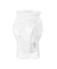 Jonathan Y Orla 18.5" Modern Bohemian Elephant Ceramic Garden Stool, Yellow