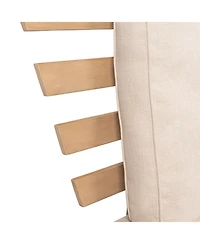Jonathan Y Hartley 2-Seat Modern Scandinavian Folding Wood Outdoor Day Bed Sofa, Beige/Light Teak