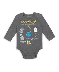 Harry Potter Baby Boys Hogwarts [SizeRangeDescription1] 5 Pack Long Sleeve Bodysuits [SizeDescription1]