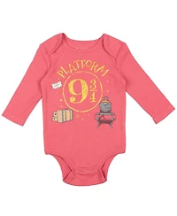 Harry Potter Baby Girls Baby 3 Pack Bodysuits Newborn to