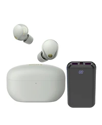 Sony Wf-1000XM5 Truly Wireless Noise Canceling Earbuds (Silver) Bundle