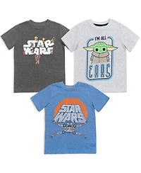 Starwars Toddler Boys Star Wars The Mandalorian Darth Vader Chewbacca Stormtrooper 3 Pack T-Shirts to