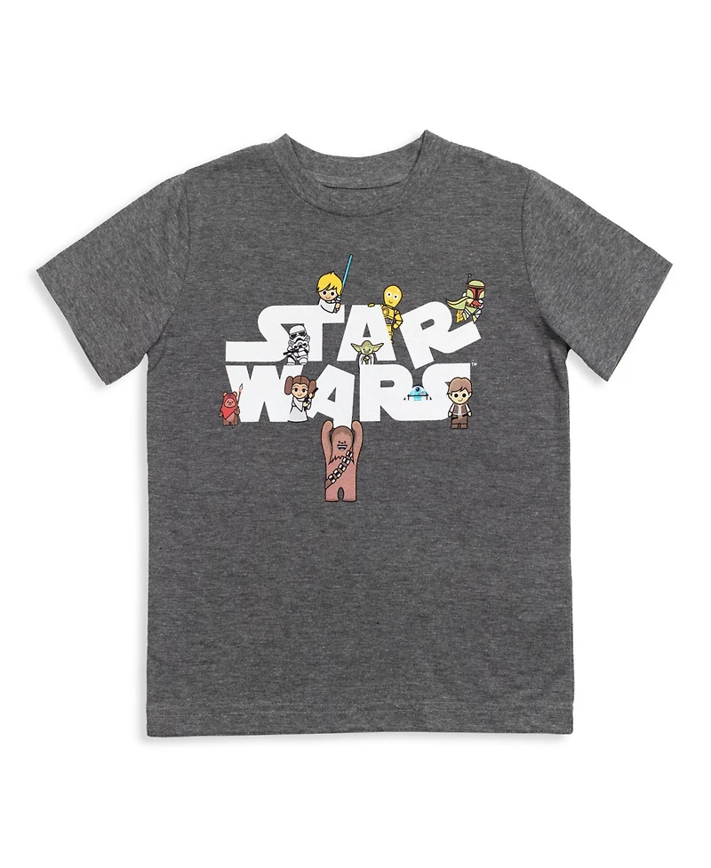 Starwars Toddler Boys Star Wars The Mandalorian Darth Vader Chewbacca Stormtrooper 3 Pack T-Shirts to