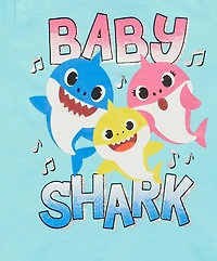 Baby Shark Toddler Girls Pinkfong 3 Pack T-Shirts