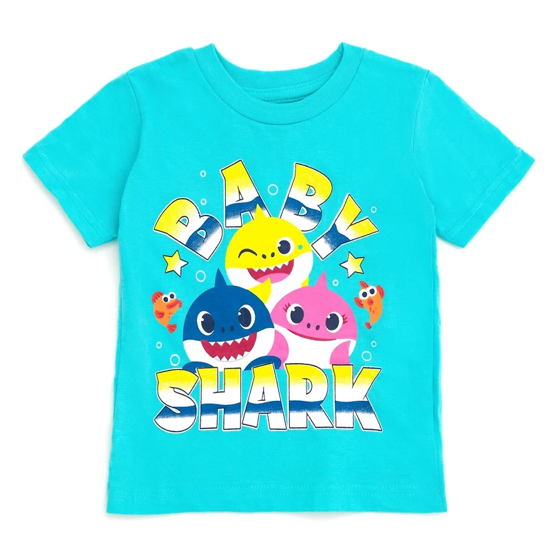Baby Shark Baby Boys Pinkfong Shark 3 Pack T-Shirts