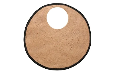 Halo Solo Jute Straw Bag In Black And Natural
