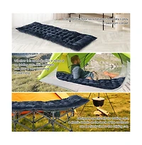 75 x 27.5 Inch Camping Cot Pads with Soft and Breathable Crystal Velvet