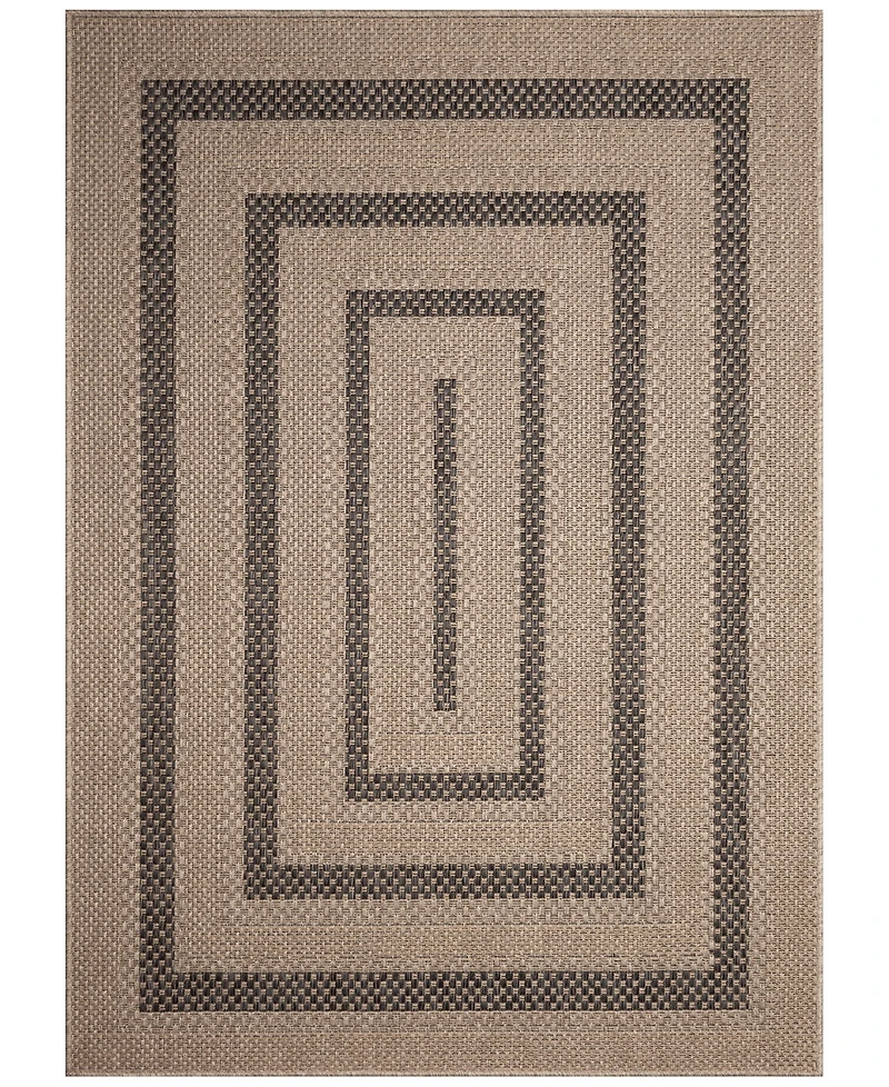 Liora Manne' Monaco Multi Border 5'3"x7'3" Area Rug