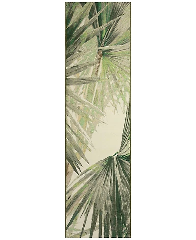 Liora Manne' Marina Palm Fan 1'11"x7'6" Runner Area Rug