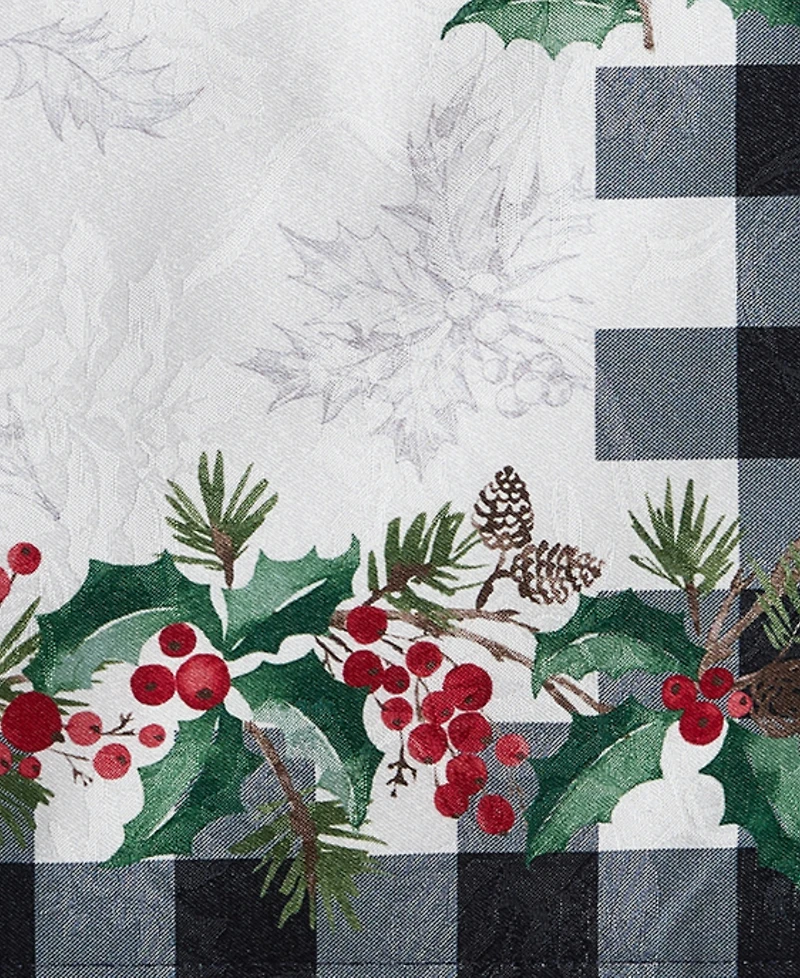 Elrene Holly Charm Holiday Fabric Table Runner, 70"x 14"