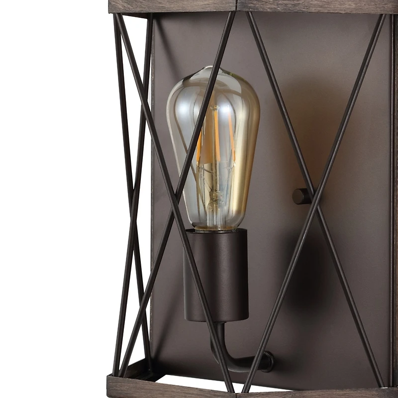 Jonathan Y Liam Rustic Farmhouse Iron Led Sconce