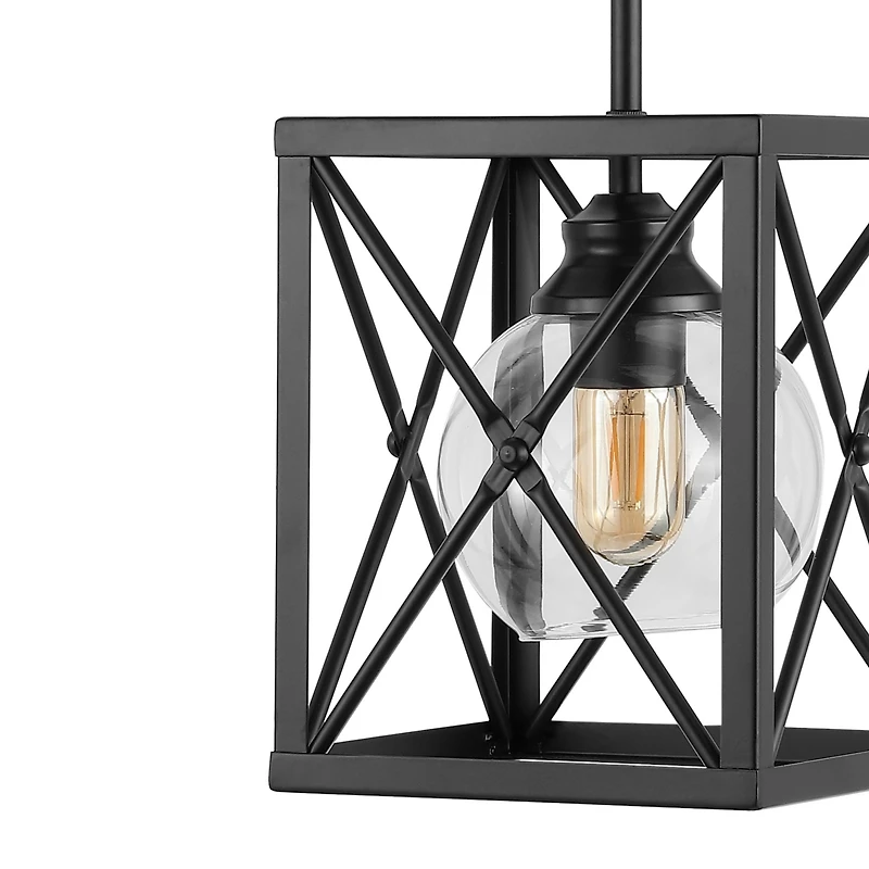 Jonathan Y Amara Industrial Farmhouse Iron/Glass Led Pendant