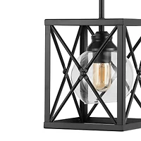 Jonathan Y Amara Industrial Farmhouse Iron/Glass Led Pendant