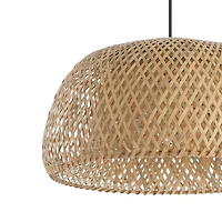 Jonathan Y Mateo Farmhouse Coastal Bamboo Led Pendant