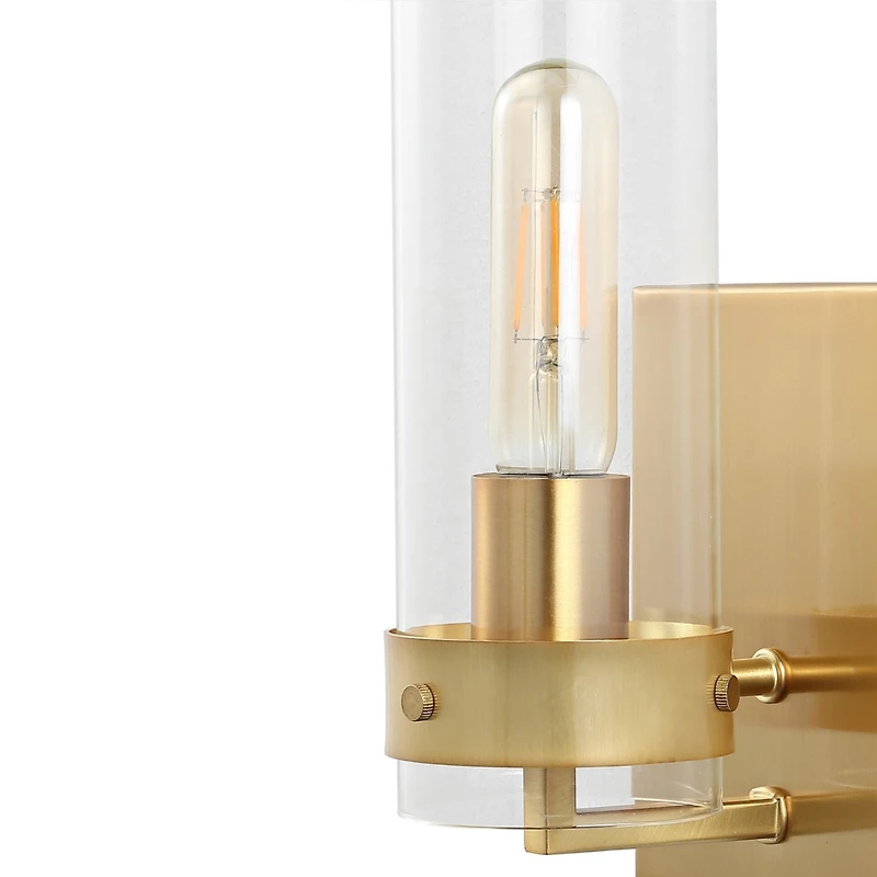 Jonathan Y Harper Coastal Minimalist Iron/Glass Led Sconce (Set of 2)