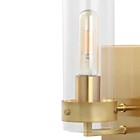 Jonathan Y Harper Coastal Minimalist Iron/Glass Led Sconce (Set of 2)