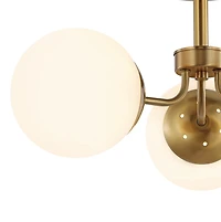 Jonathan Y Marcel Bistro Bohemian Farmhouse Ironfrosted Glass Led Semi Flush Mount