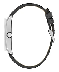 Guess Men's Multi-Function Black Genuine Leather Watch 41mm