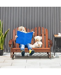 Slickblue 2 Person Adirondack Rocking Chair with Slatted seat