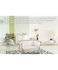Bublo Baby Bassinet Sheet Set for Boy and Girl, 3 Pack, Universal Fitted Oval, Hourglass & Rectangle Mattress, Sheets.