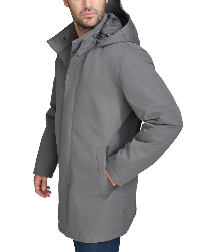 Cole Haan Men's Rain Coat with Removable Hood