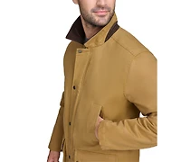 Cole Haan Men's Corduroy-Shirt-Collar Waxed Rain Jacket