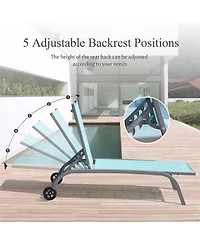 Streamdale Furniture Turquoise Blue Outdoor Chaise Lounge Set