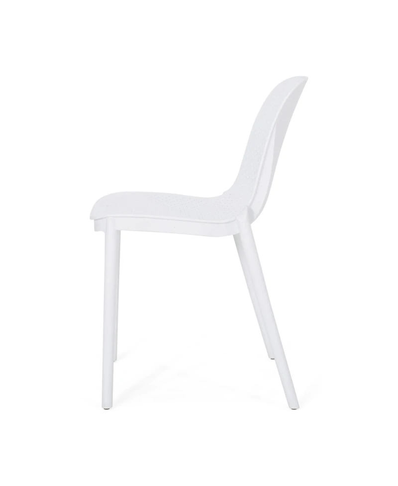 Streamdale Modern Perforated Outdoor Dining Chair Set for Refined Outdoor Designs