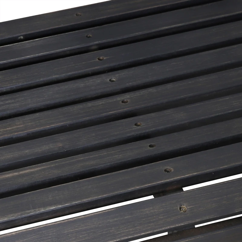 Simplie Fun Acacia Wood Porch Swing with Classic Slatted Seating