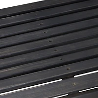 Simplie Fun Acacia Wood Porch Swing with Classic Slatted Seating