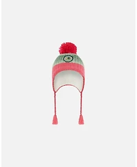 Deux par Girl Peruvian Knit Hat Pink And Gradient Green - Toddler|Child