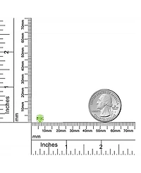 Bling Jewelry 1.4CT Round Natural Peridot Stud Earrings 14K White Golds 6MM