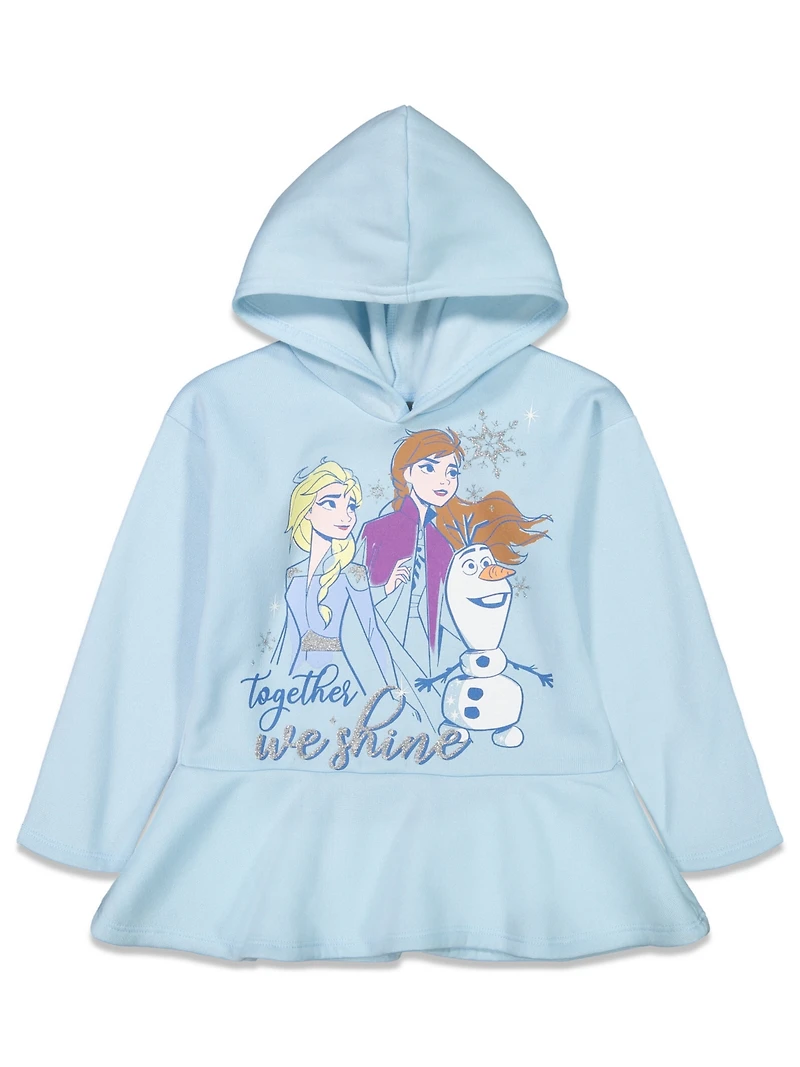 Frozen Girls Elsa Princess Anna Olaf Hoodie and Leggings Outfit Set