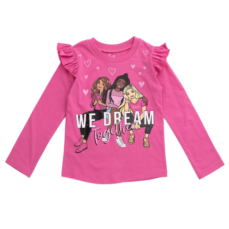 Barbie Little Girls 3 Pack T-Shirts