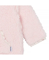 Gerber Baby Girls Fleece Romper with Half Zipper