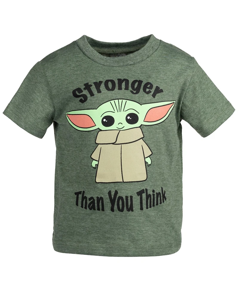 Starwars Boys Star Wars The Mandalorian T-Shirt and French Terry Shorts Outfit Set to