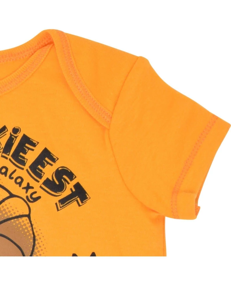 Star Wars Baby Boys Chewbacca C-3PO R2-D2 Darth Vader Yoda 5 Pack Short Sleeve Bodysuits Newborn to