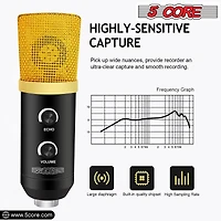 5 Core Podcast Equipment Bundle Professional Studio Xlr Condenser Recording Microphone Kit for vocals